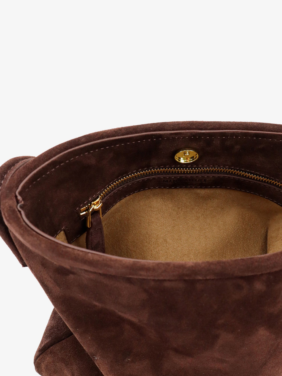 Manu Atelier Fidéle suede crossbody bag - Deep Brown