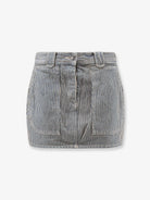 Marant Étoile Estera cotton skirt with striped pattern - Bluewhite