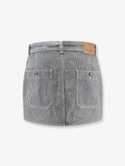 Marant Étoile Estera cotton skirt with striped pattern - Bluewhite