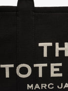 Marc Jacobs Traveler Tote canvas shopping bag with logo on the front - Black