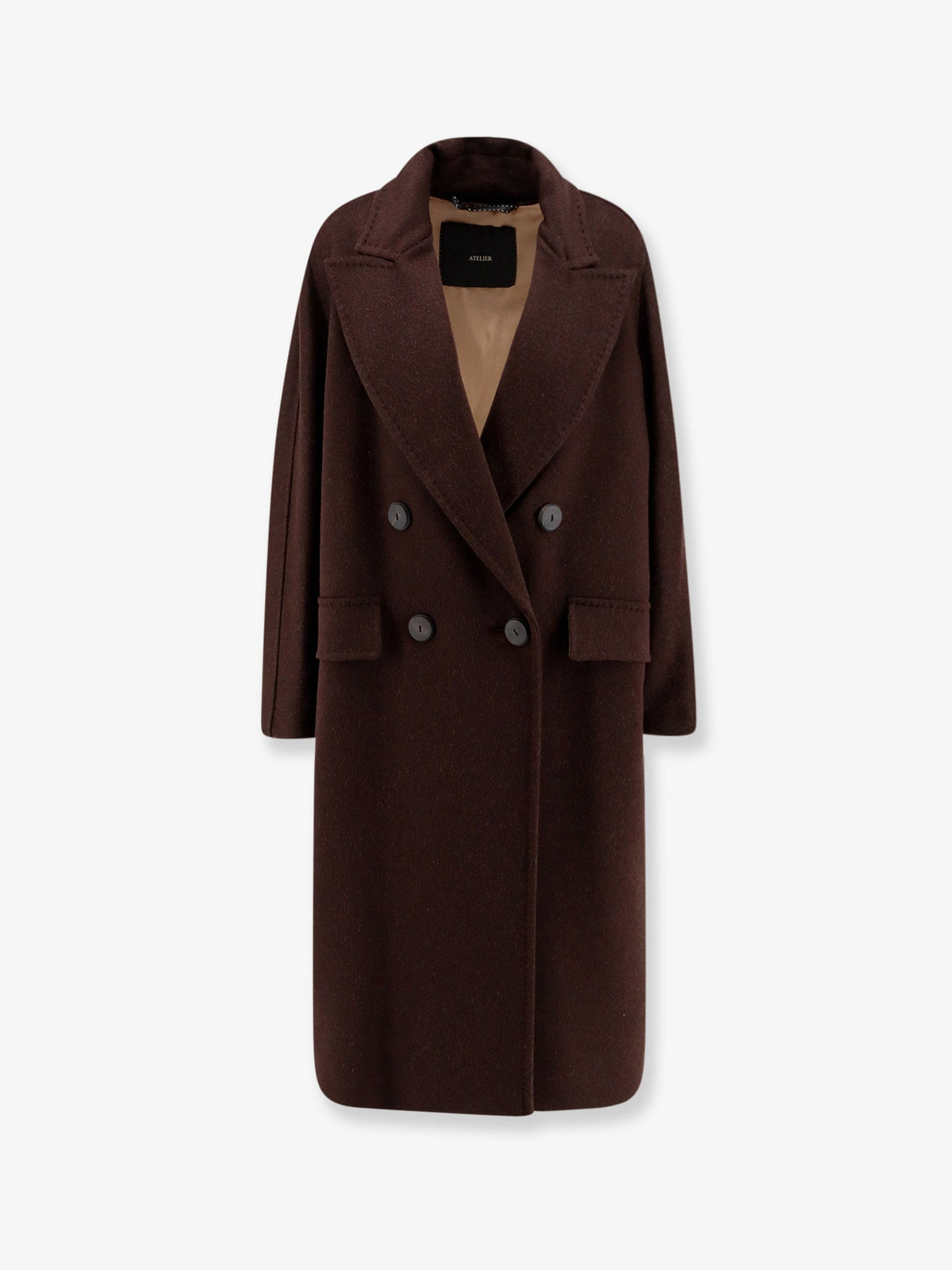 Max Mara Angus cashmere and alpaca coat - Marrone