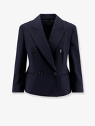 Max Mara Mxmdorico stretch virgin wool blazer - Blu Marino