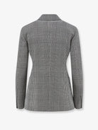 Max Mara Mxmaccordo double-breasted virgin wool blazer - Blumarinobianco