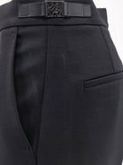 Max Mara Mxmacino stretch virgin wool trousers - Nero