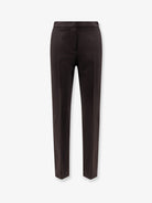 Max Mara Mxmacino stretch virgin wool trousers - Ebano