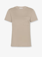 Max Mara Papaia cotton t-shirt with Monogram - Roccia