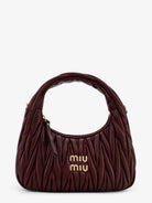 Miu Miu Wander quilted leather shoulder bag - Bordeaux