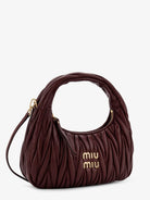 Miu Miu Wander quilted leather shoulder bag - Bordeaux