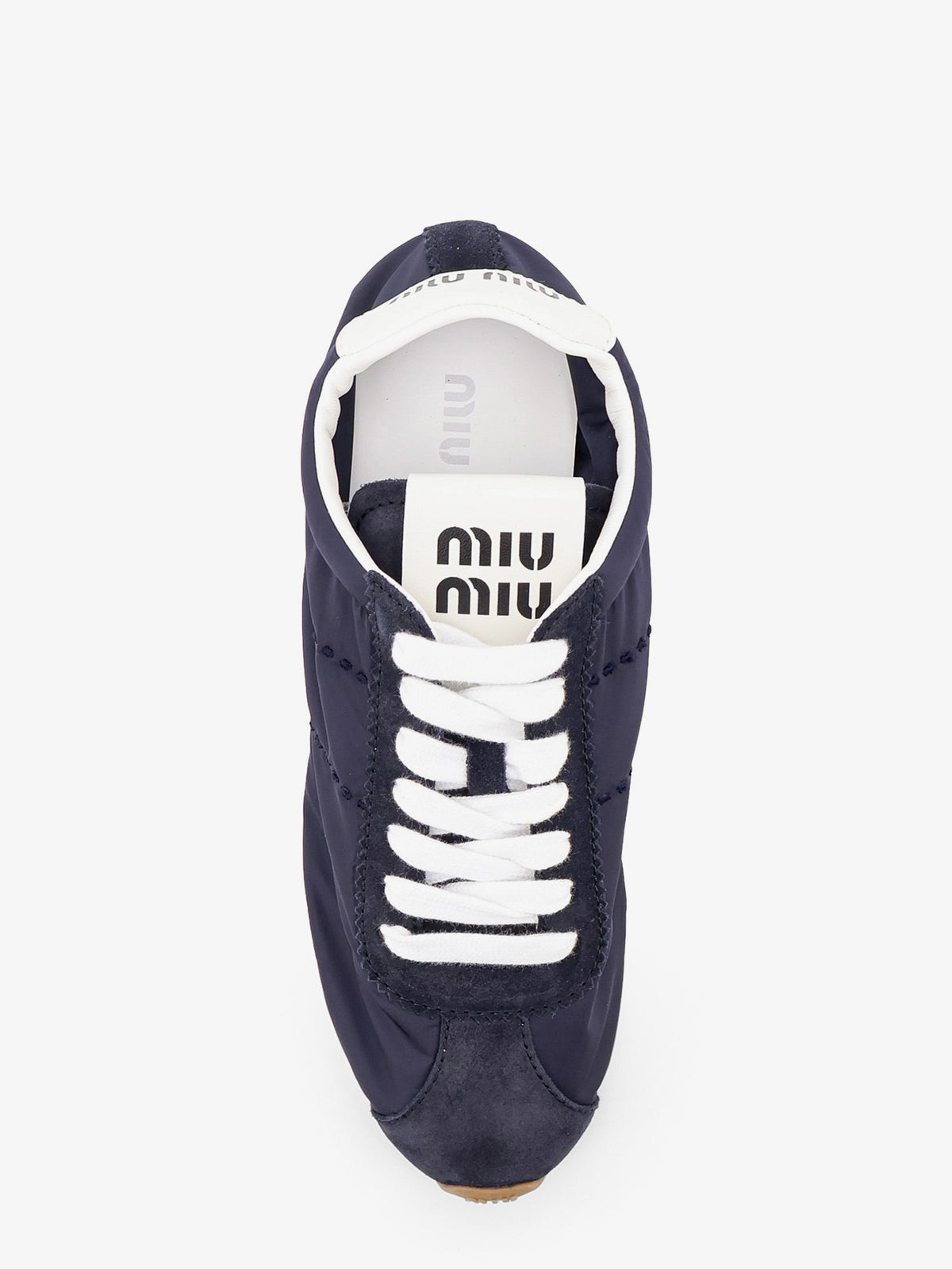 Miu Miu Nylon and suede sneakers - Bleu