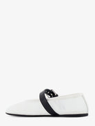 Miu Miu Mesh fabric ballerinas - Bianco