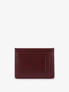 Miu Miu Matelassé leather card holder with metal lettering logo - Bordeaux