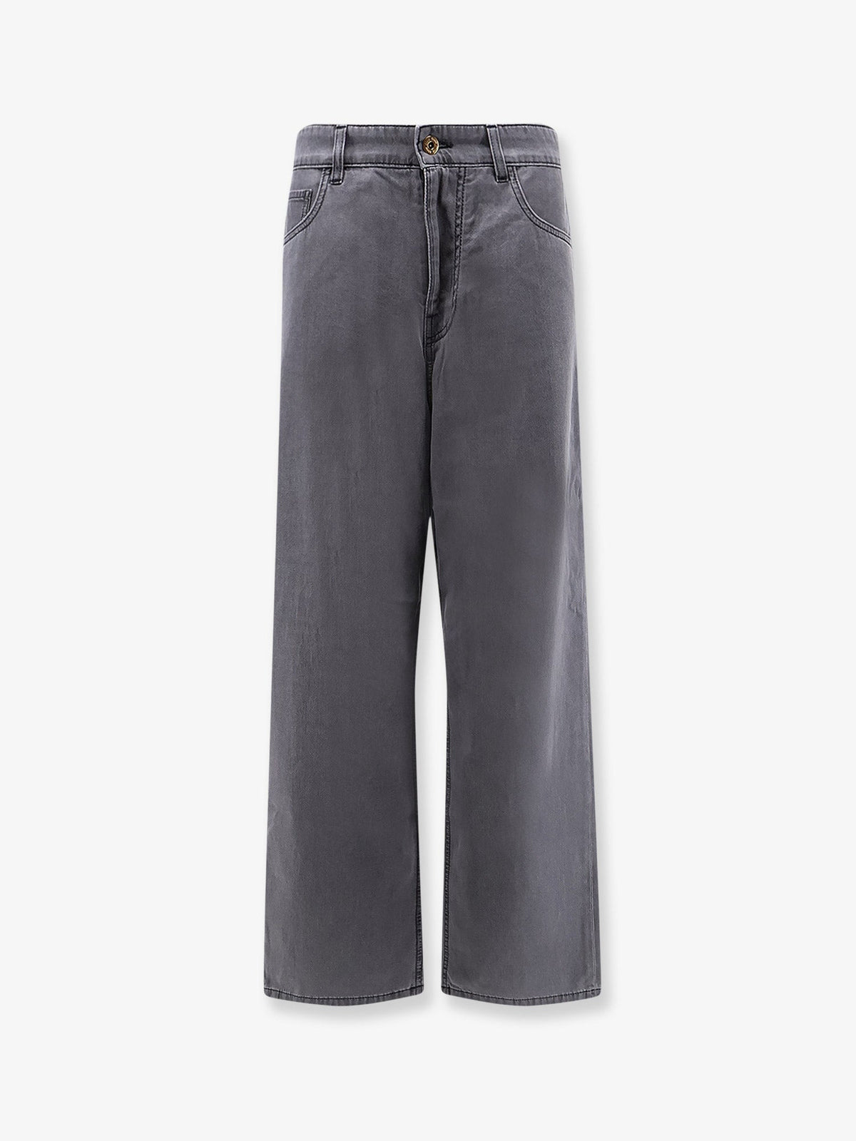 Miu Miu Grey Light Denim trousers - Nero