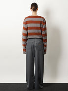 Miu Miu Grey Light Denim trousers - Nero