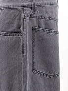 Miu Miu Grey Light Denim trousers - Nero