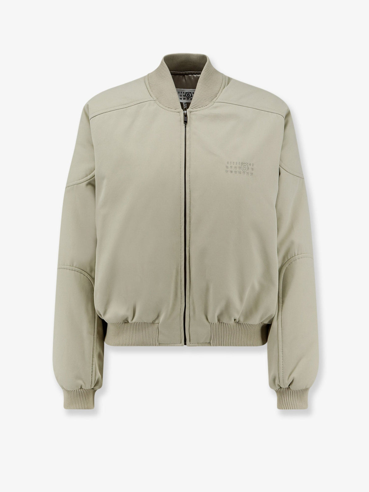 MM6 Maison Margiela Cotton jacket with Numeric Signature detail - Ecrù