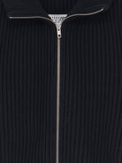 MM6 Maison Margiela Ribbed wool blend cardigan - Black