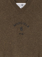 MM6 Maison Margiela Wool blend vest with used effect - Khakiblack