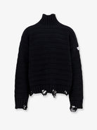MM6 Maison Margiela Wool blend sweater with distressed effect - Black
