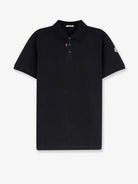 Moncler Cotton pique polo shirt - Nero