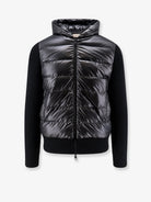 Moncler Down Jacket with virgin wool inserts - Nero