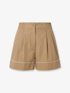 Moncler Cotton blend shorts - Beige