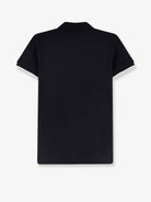 Moncler Cotton polo shirt with logo patch - Nero