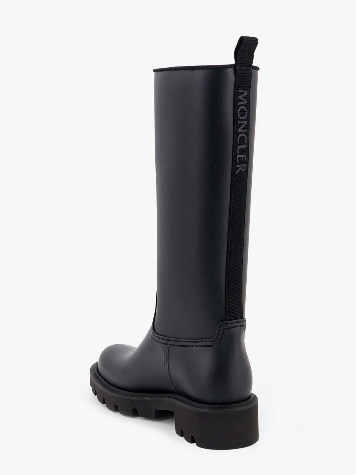 Moncler Kickstream High PVC Rain Boots - Nero