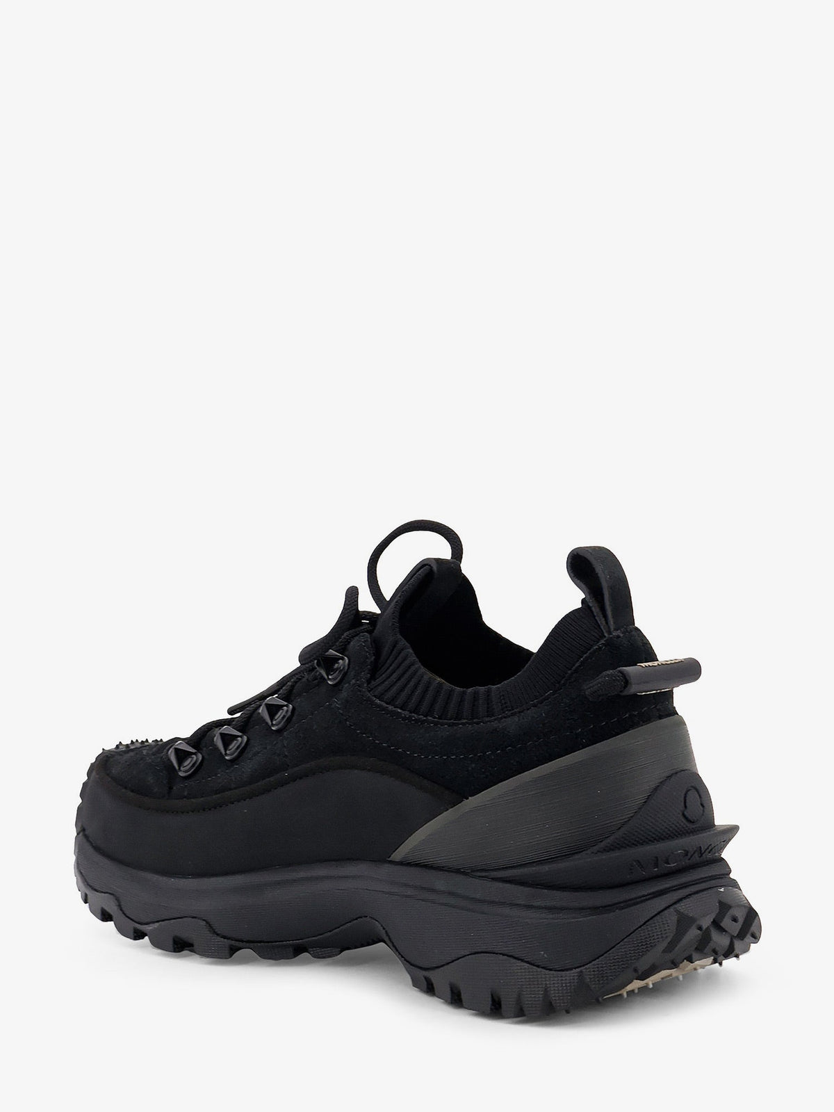Moncler Trailgrip Lite3 nubuck and suede sneakers with side lettering logo - Beige
