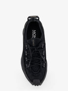 Moncler Trailgrip Lite3 nubuck and suede sneakers with side lettering logo - Beige