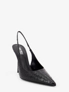 Paris Texas Lidia pump in leather with python print - Black