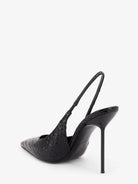 Paris Texas Lidia pump in leather with python print - Black