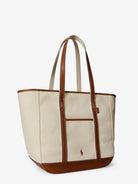 Polo Ralph Lauren Canvas shopping bag with embroidered logo - Ecrucuoio