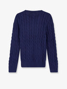 Polo Ralph Lauren Cotton sweater with embroidered logo on the front - Bright Navy