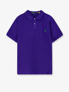 Polo Ralph Lauren Cotton polo shirt with frontal embroidered logo - Chalet Purple