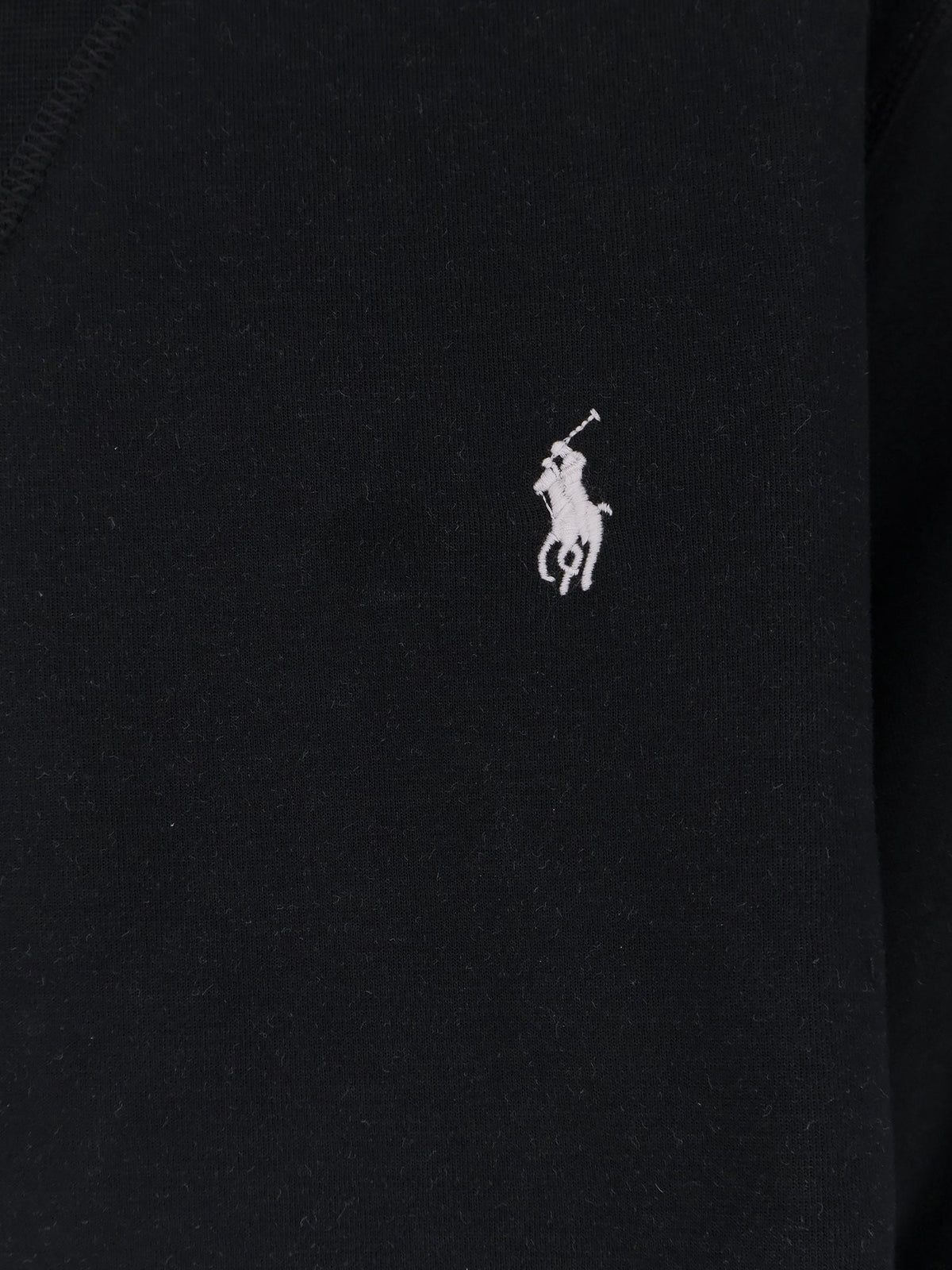 Polo Ralph Lauren Cotton blend sweatshirt with front embroidered logo - Polo Black Cream Pp
