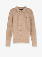 Polo Ralph Lauren Cotton cardigan with braided knit - Camelmelange