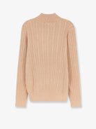 Polo Ralph Lauren Cable knit cotton sweater with zip - Camelmelange
