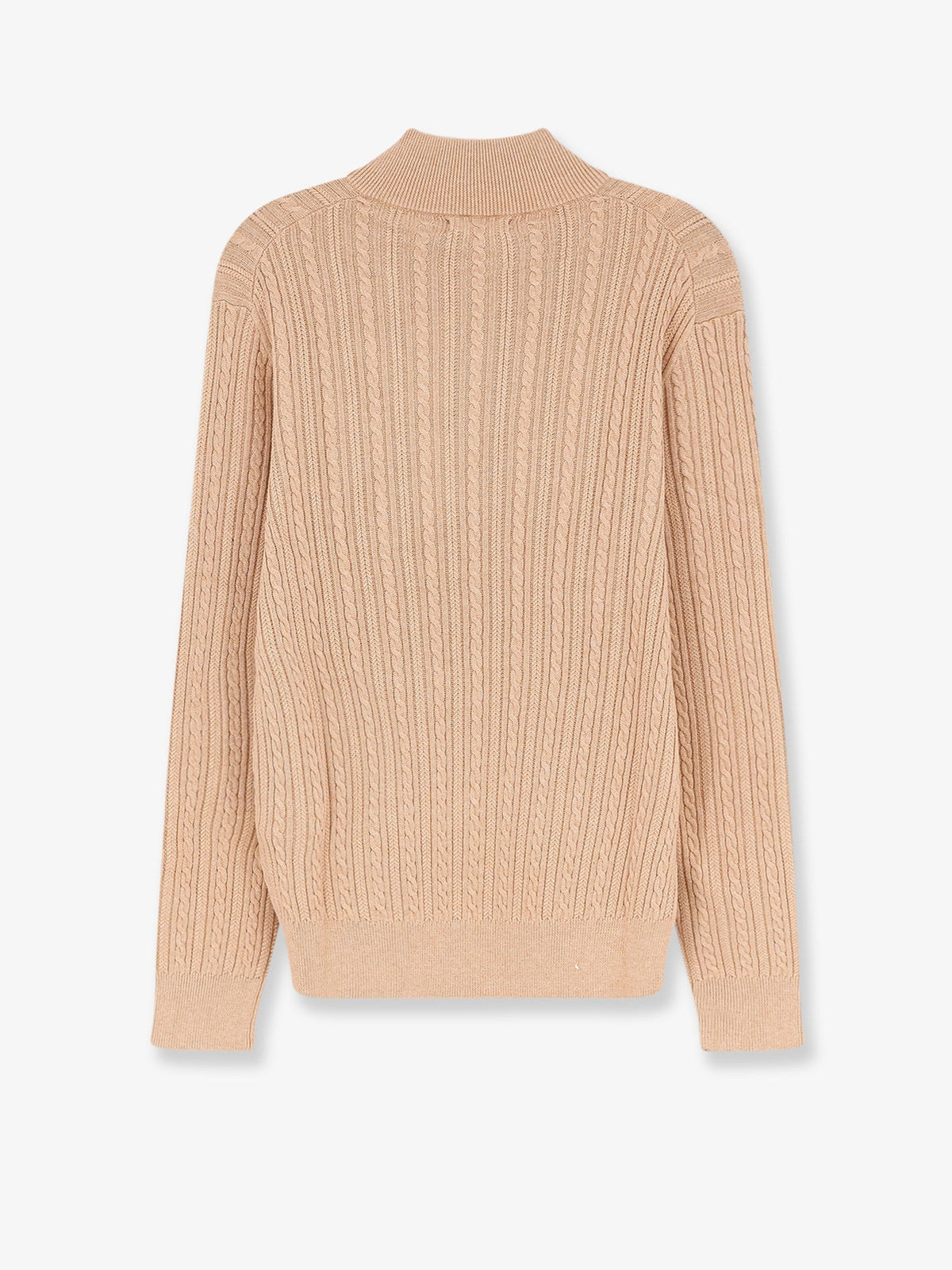 Polo Ralph Lauren Cable knit cotton sweater with zip - Camelmelange