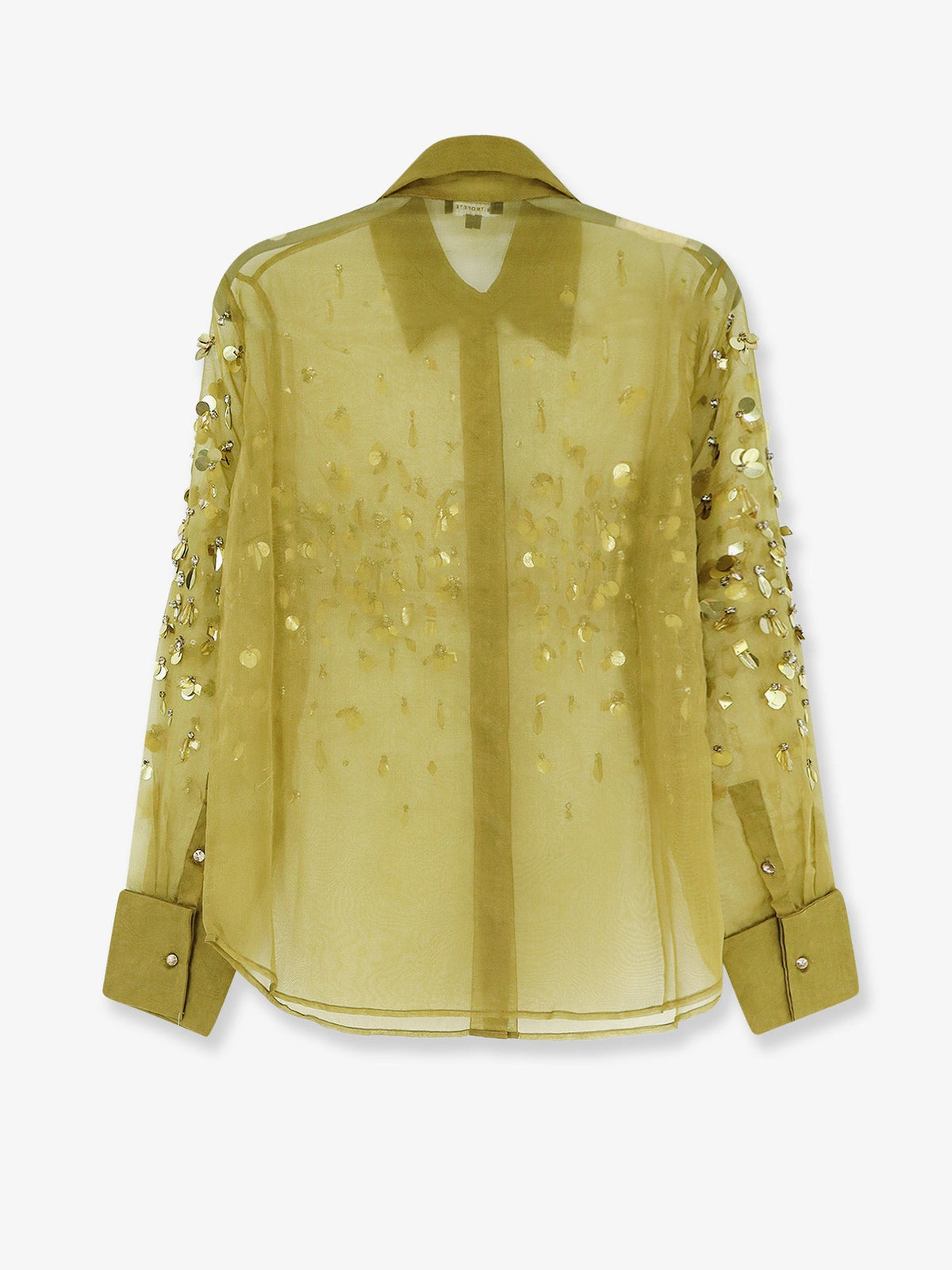 Retrofete Voile shirt with sequins and rhinestones - Basil