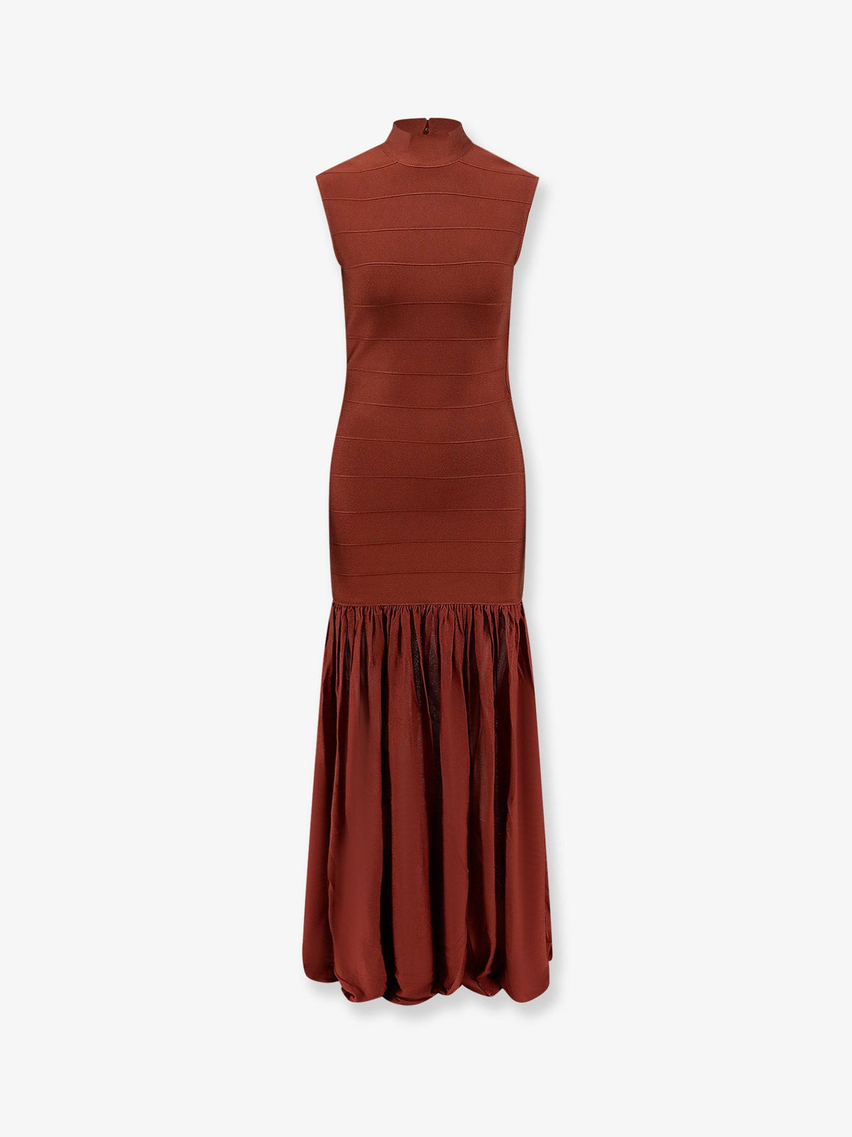 Retrofete Zosima long viscose dress - Cigar
