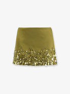 Retrofete Mini Skirt with sequins and rhinestones - Basil