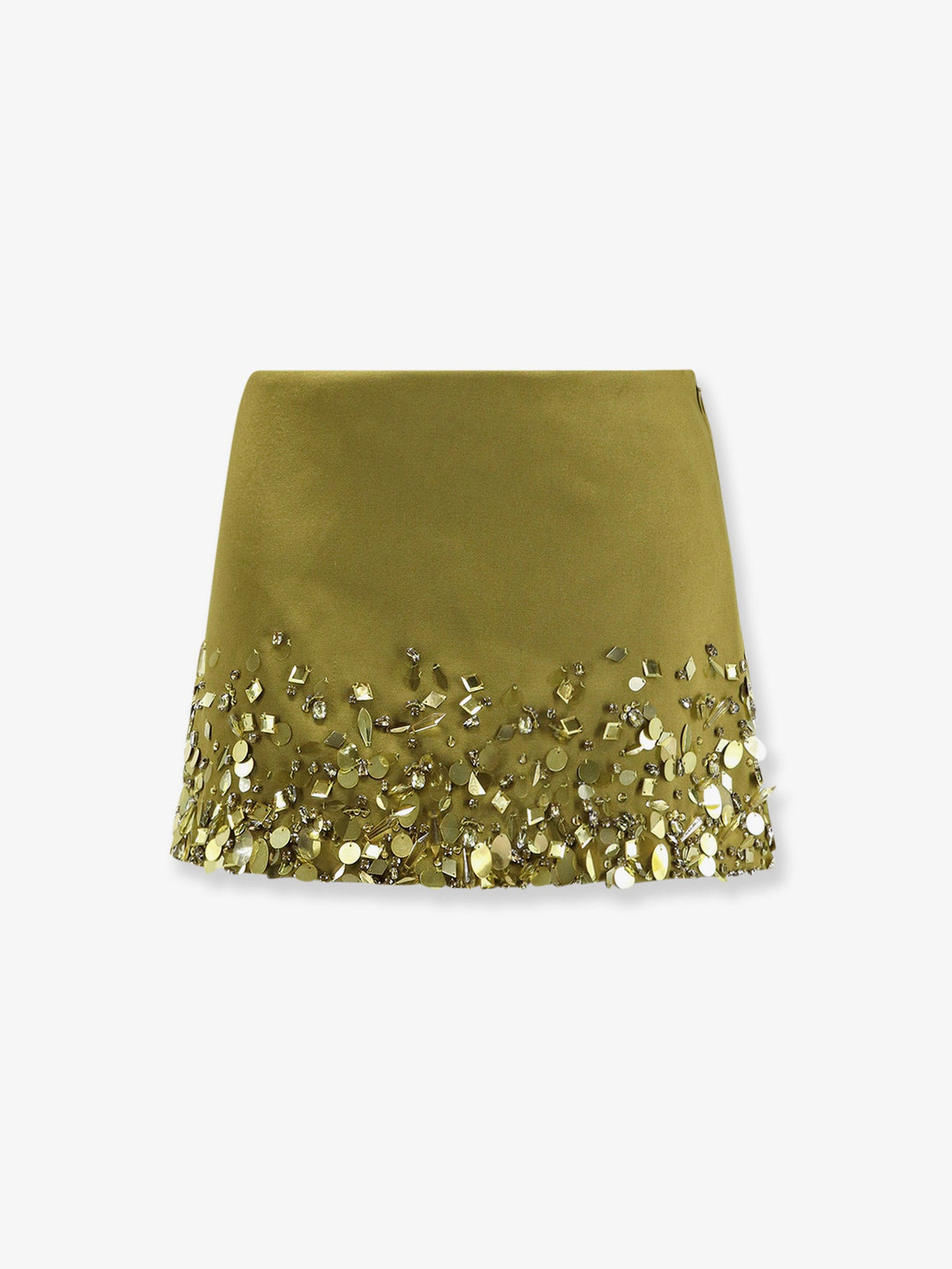 Retrofete Mini Skirt with sequins and rhinestones - Basil
