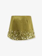 Retrofete Mini Skirt with sequins and rhinestones - Basil
