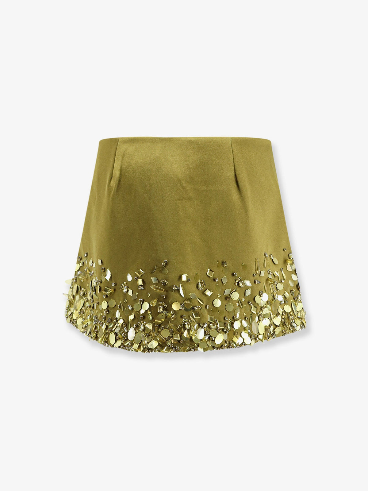 Retrofete Mini Skirt with sequins and rhinestones - Basil