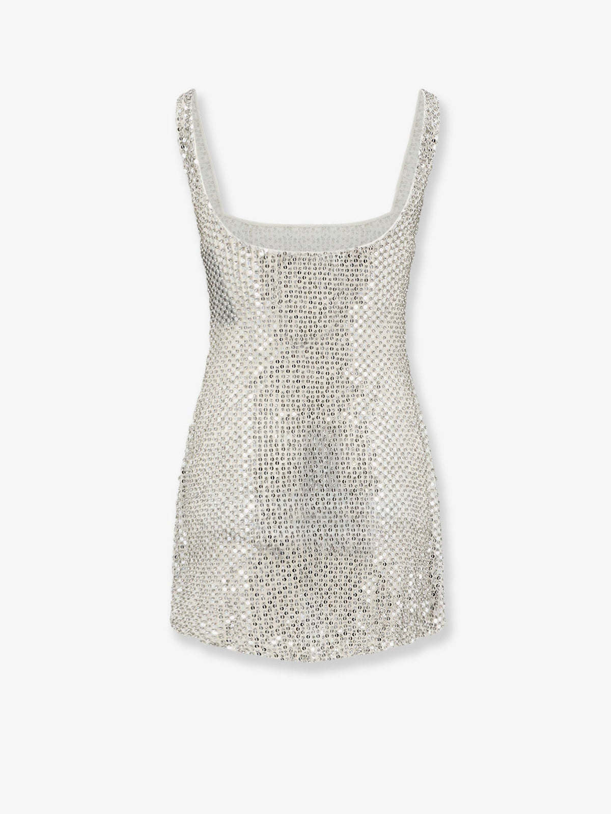 Retrofete Mini dress with seqiuins and rhinestones - Silver