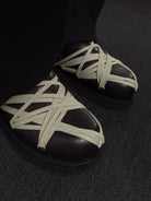 Rick Owens Megalace leather sandals - Blackpearl