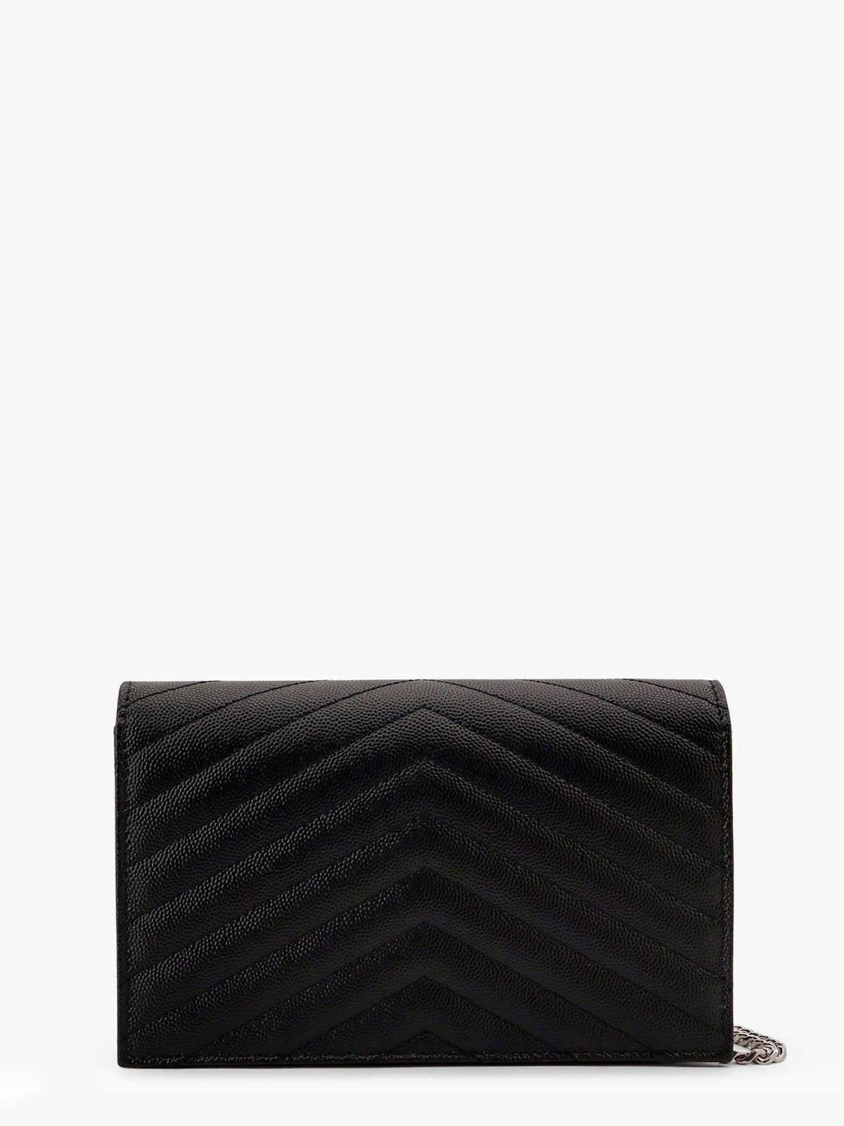Saint Laurent Cassandre Pochette grain-de-poudre leather crossbody bag - Nero