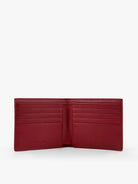 Saint Laurent Patent leather wallet with engraved logo on the front - Rosso