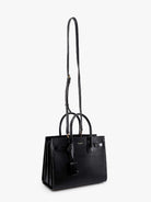 Saint Laurent Baby Sac de Jour leather handbag with padlock - Nero/Nero