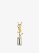 Saint Laurent Single Cassandre brass earring - Dorecrystal